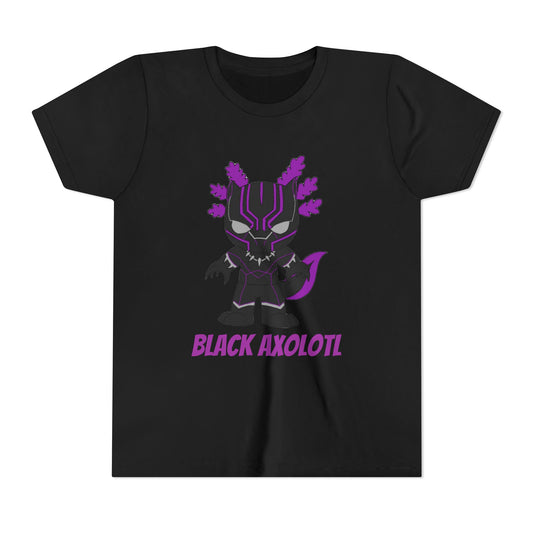 Youth Short Sleeve Tee - Black Axolotl Design