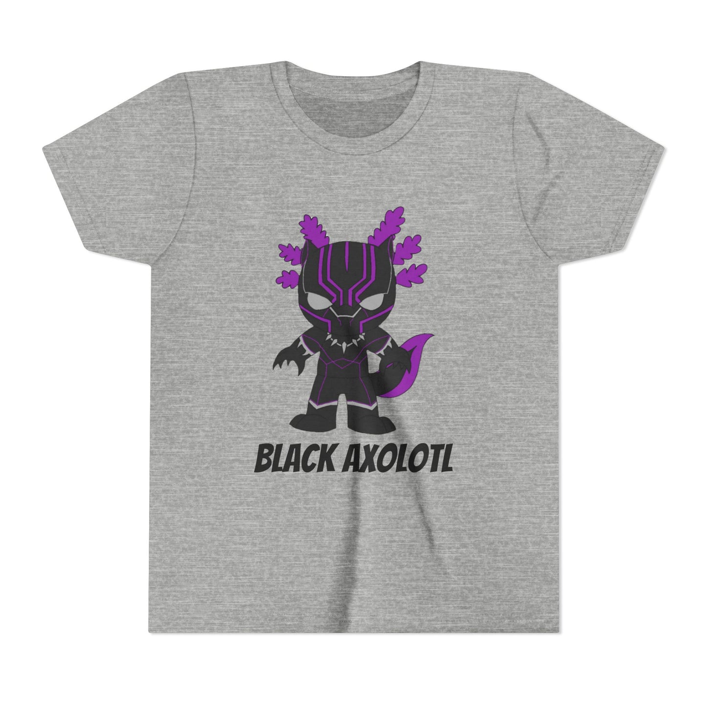 Youth Short Sleeve Tee - Black Axolotl Design