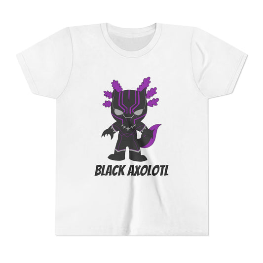 Youth Short Sleeve Tee - Black Axolotl Design