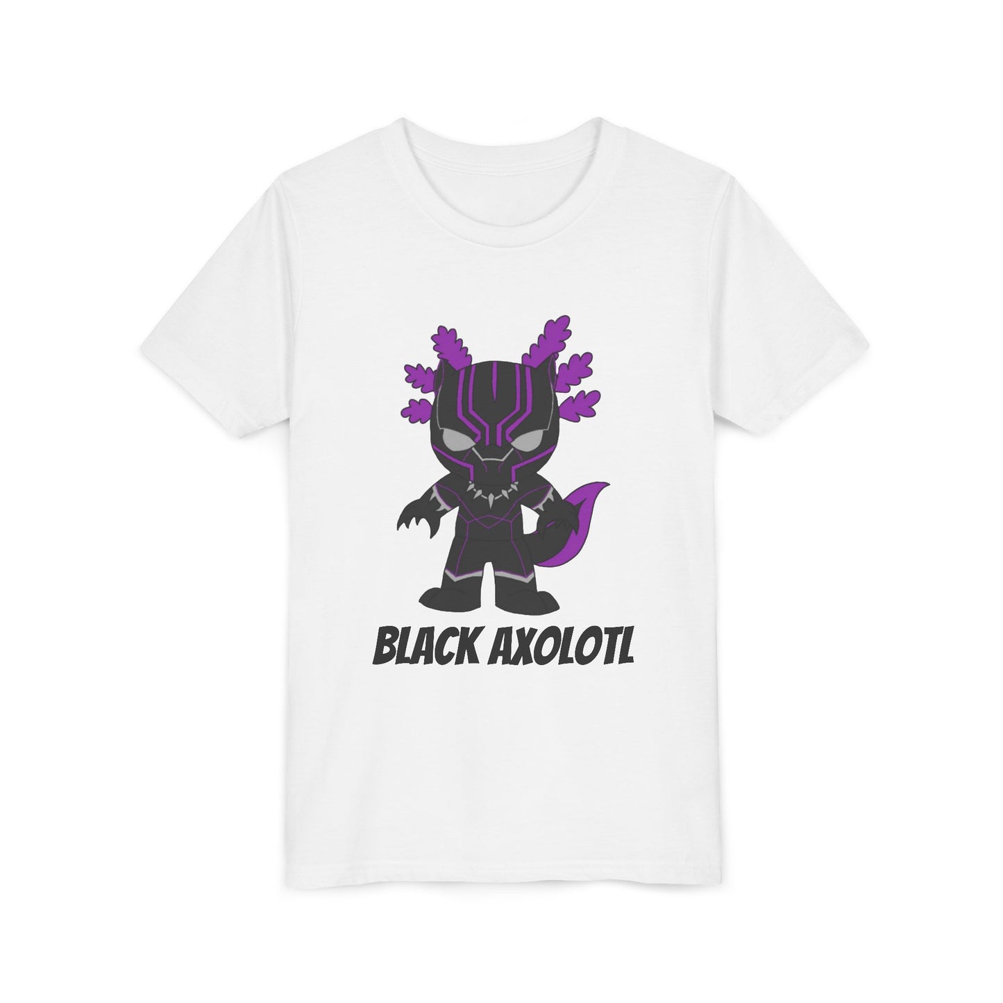 Youth Short Sleeve Tee - Black Axolotl Design