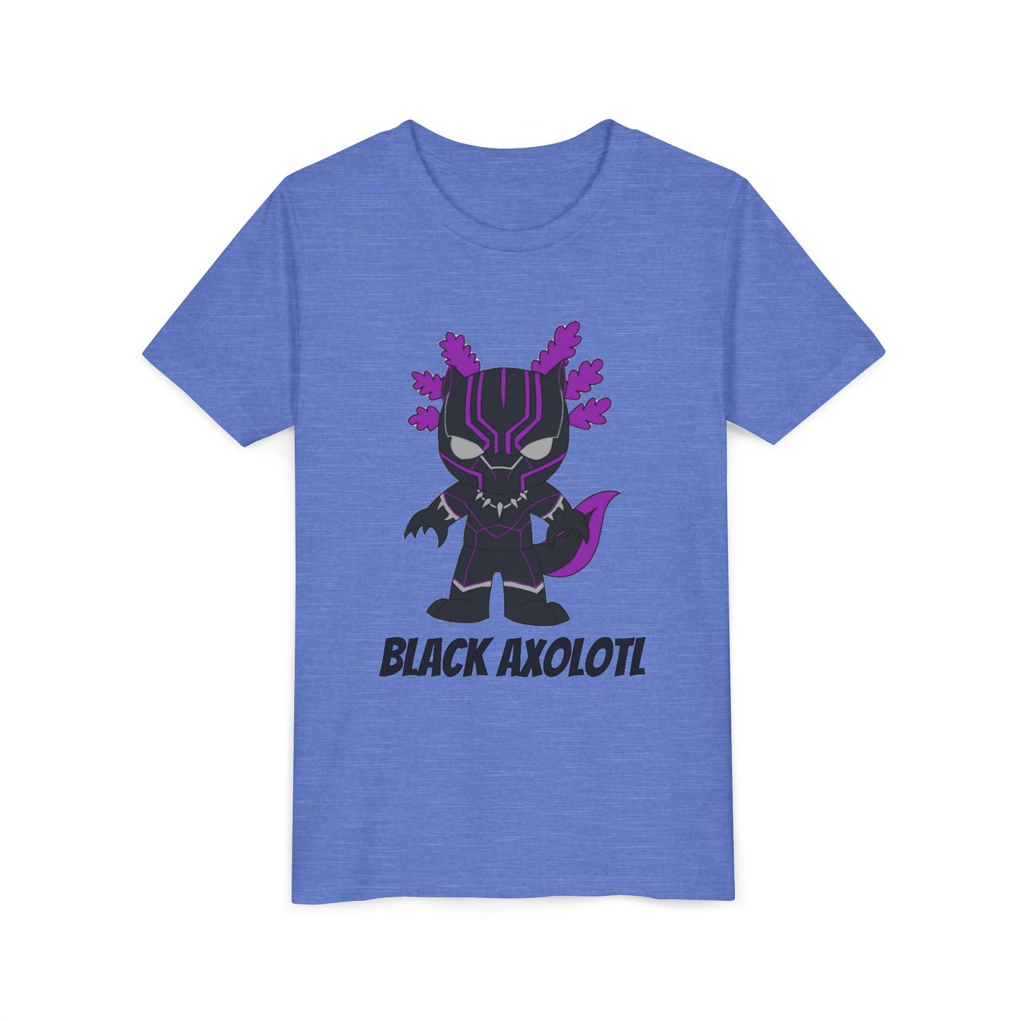 Youth Short Sleeve Tee - Black Axolotl Design