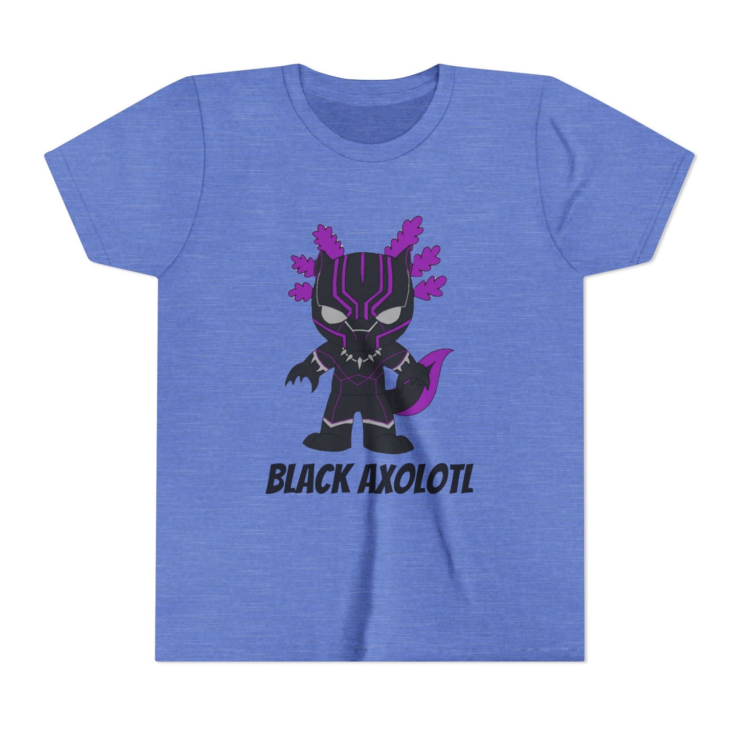 Youth Short Sleeve Tee - Black Axolotl Design
